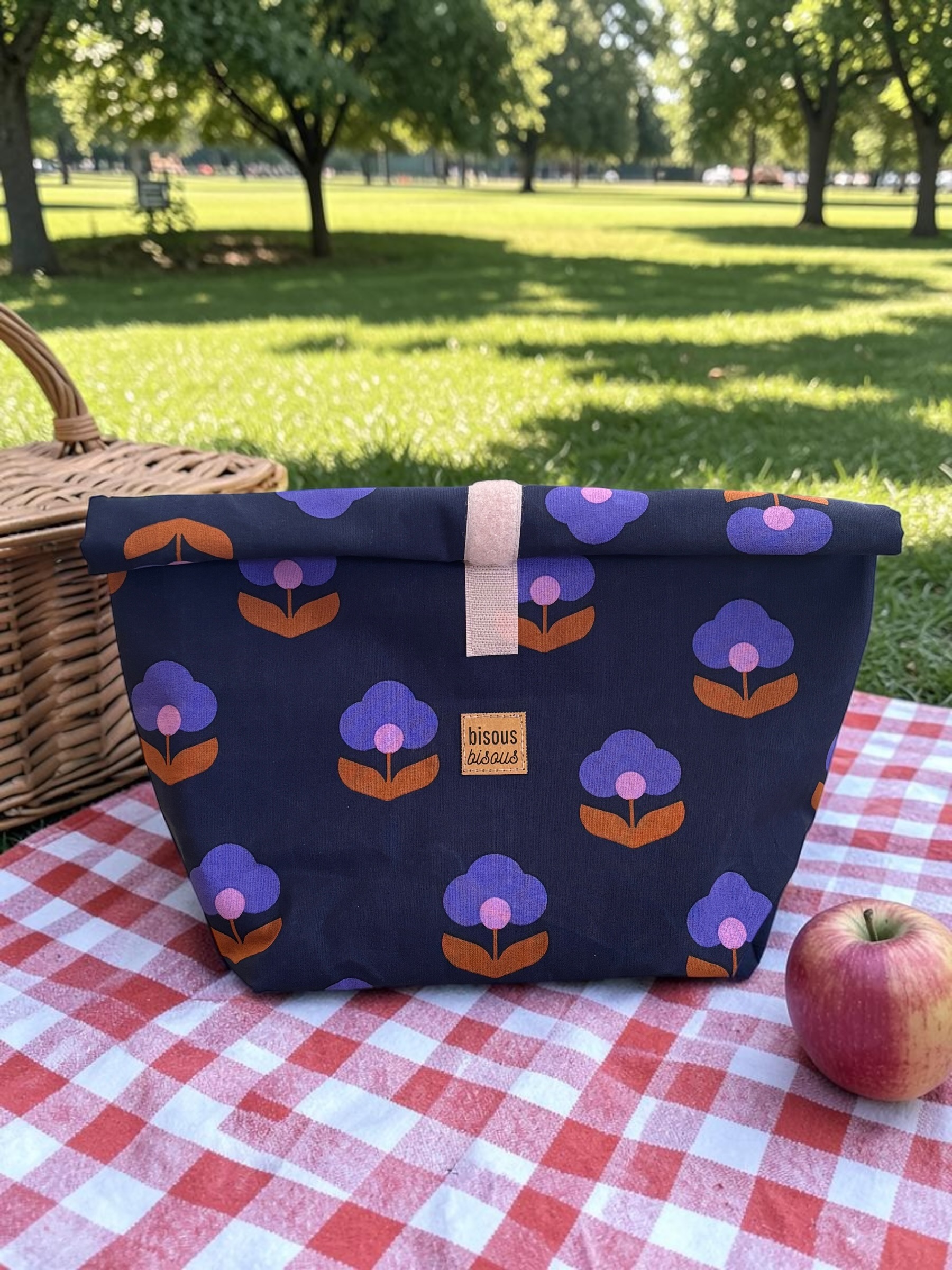 Grand lunchbag Fleurs Rétro – Image 2