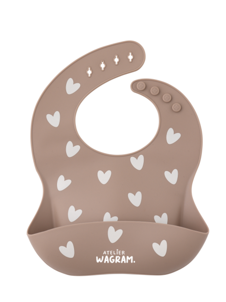 Bavoir silicone mocha