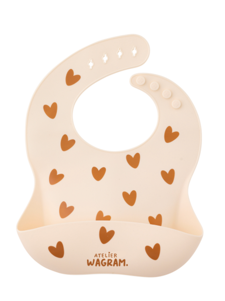 Bavoir silicone crème