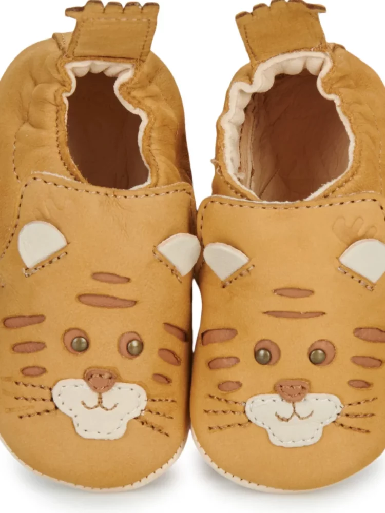 Chaussons bébé en cuir EASY PEASY My Blublu Tigrou