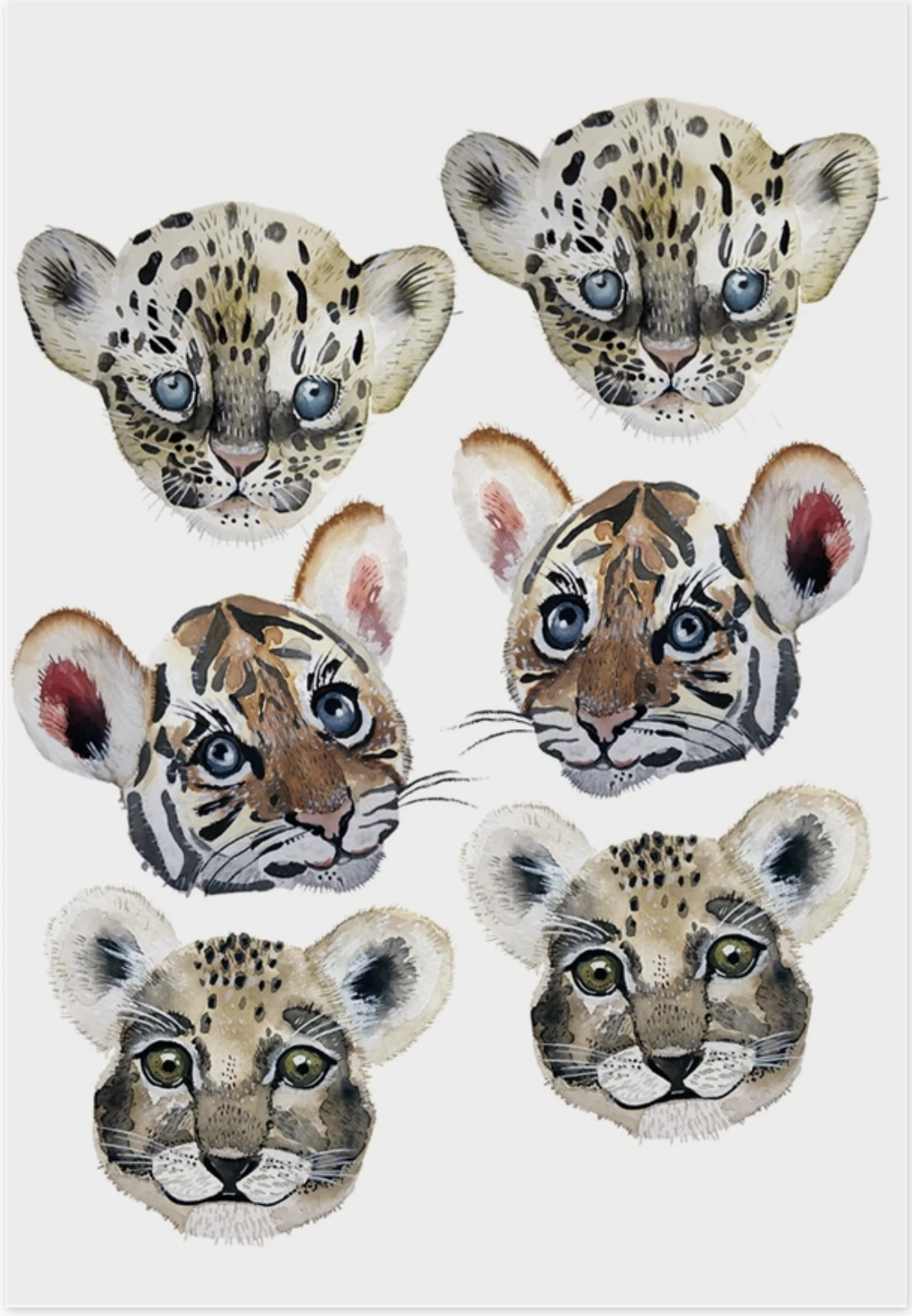 Tatouages pour enfants Tigre, Léopard et Lion – Image 2